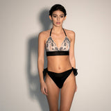 YUNA •• Briefs Transparent Black and White with Side Tie