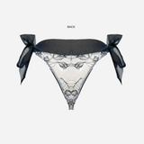 YUNA •• Briefs Transparent Black and White with Side Tie