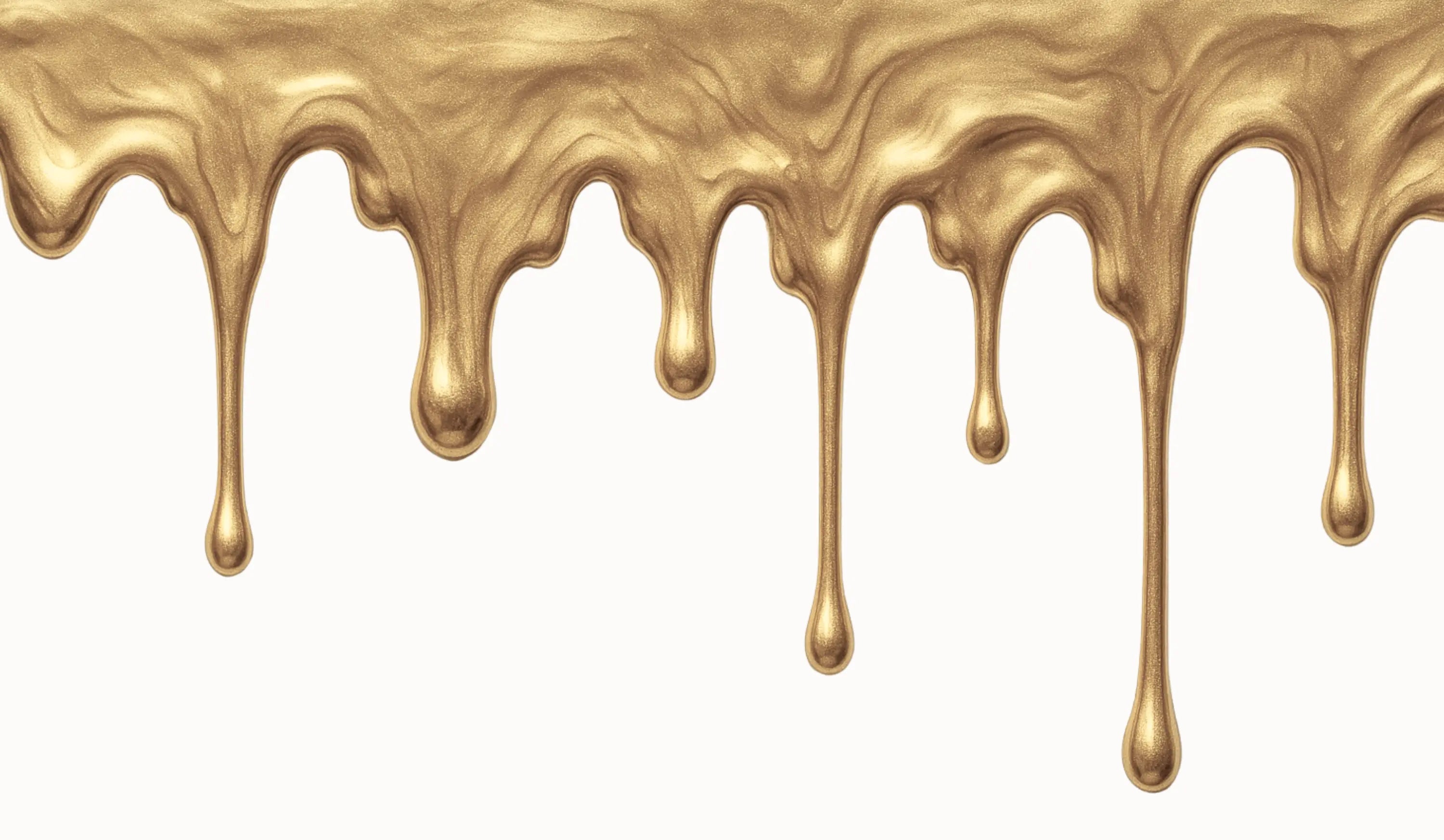 Flüssige goldene Farbe als visuelles Symbol der Marke Laviant Mië – steht für Luxus, Sinnlichkeit und feminine Stärke.